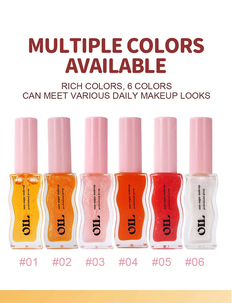 Water Light Honey Essence Lip Oil Long Lasting Moisturizing Fruity Shimmer Jelly Reduce Lip Lines Liquid Lipstick Gloss Makeup Lootquake LLC