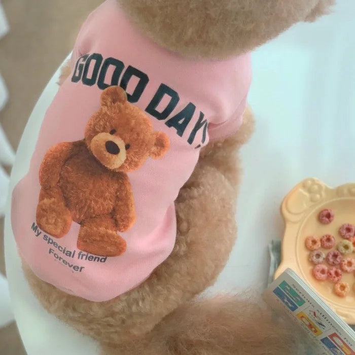 Dog Clothes Dog Costume Pet Clothes Cartoon Bear Pet Shirt  Puppy Clothes Pet Vest Pet Clothes Dog Sport Shirt XS-XXL Lootquake LLC
