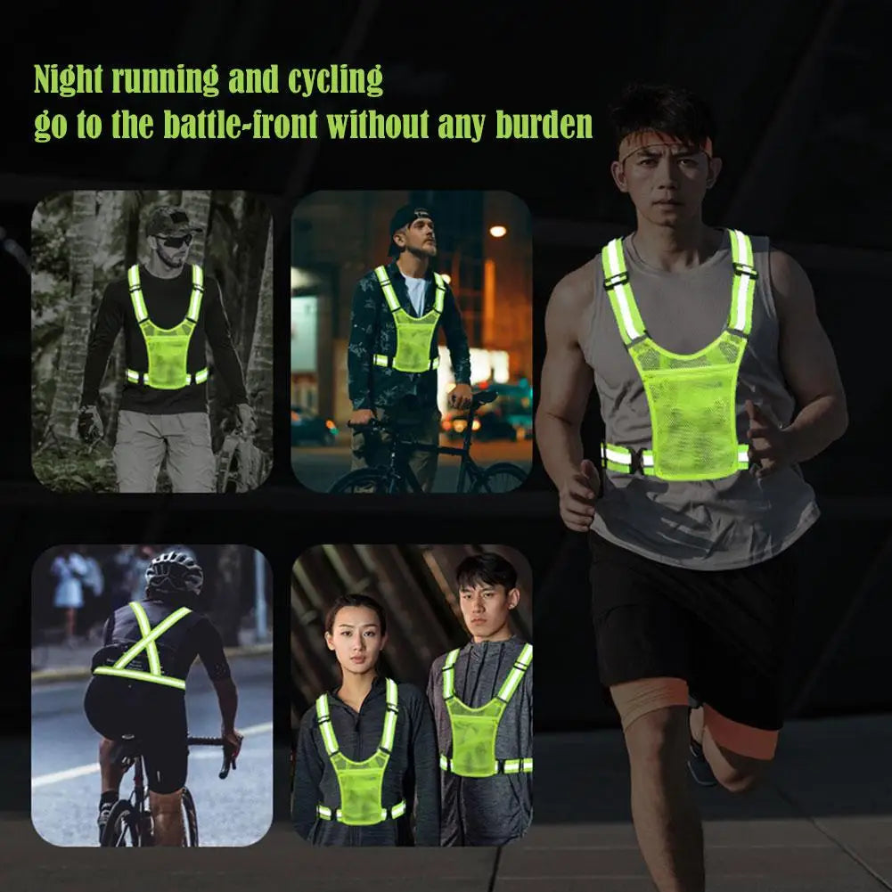 NightSafe Reflective Vest for Outdoor Sports THRIXINE