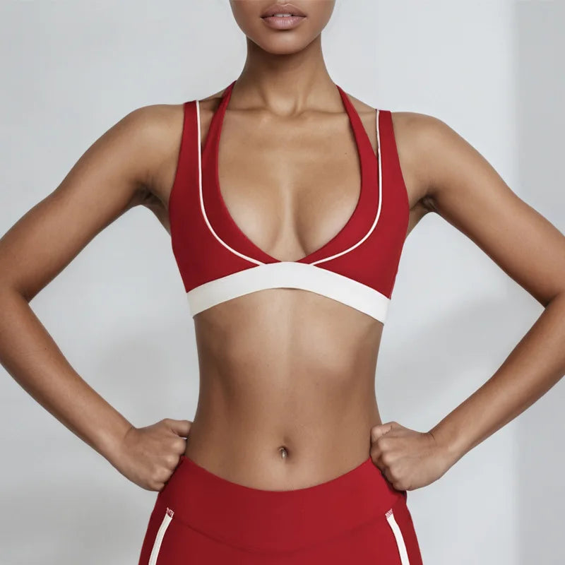 ZenFit DuoTone V-Neck Yoga Set THRIXINE
