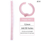 5pcs Loose-leaf Binding Ring Spring Spiral Rings Plastic Binder Strip 30 Holes For A4 Paper Notebook Stationery Office Supplies Lootquake LLC
