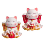 Maneki Neko Cat Piggy Bank Animal Statue Cat Figurine Piggy Bank for Chinese New Year Gift Home Decoration Easter Gifts Kids Lootquake LLC