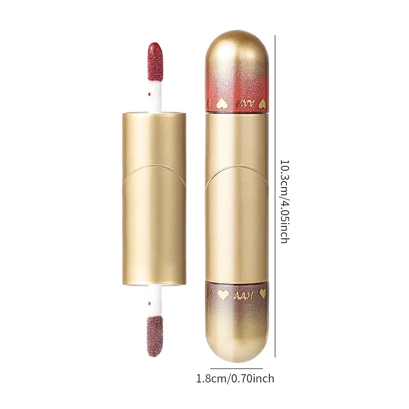 1pcs Double-head lip gloss lipstick, hydrating and moisturizing, foldable, sparkling mirror-like, nourishing lip gloss Lootquake LLC