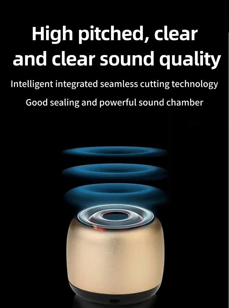 Mini Bluetooth Speaker HD Sound with Bass Smallest Wireless Speaker for Phone PC Tablet with Selfie Button Call Function Cute Lootquake LLC
