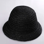 2022 sun protection women's beach hat Bucket hat women's cap 2022 Balaclava rafia sun hat visor hat straw hat panama for girls
