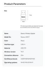 Baseus USB Bluetooth Adapter Bluetooth 5.3 Dongle Adaptador for PC Laptop Wireless Speaker Audio Receiver USB Transmitter Lootquake LLC