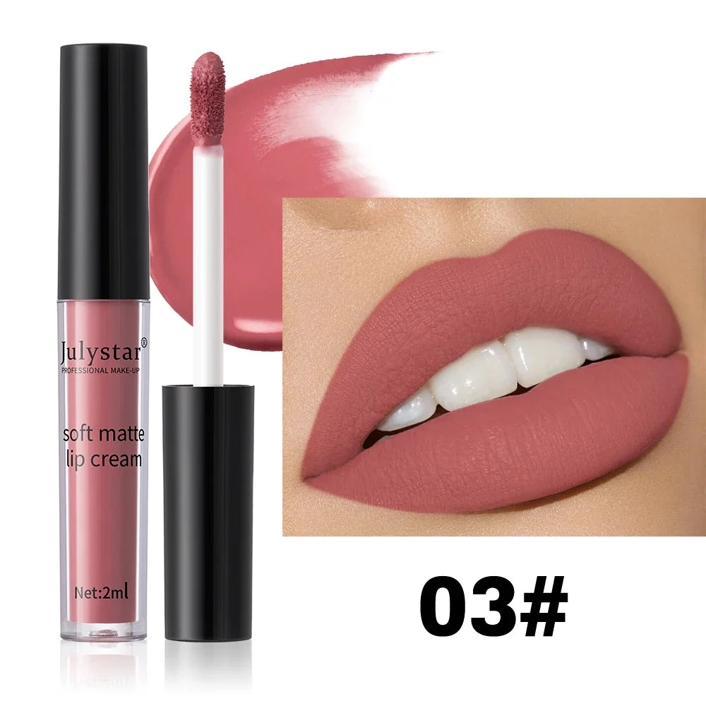 6-Color Velvet Lip Glaze Lipstick High Color Lip Makeup Waterproof Long-Lasting Nude Lip Color Liquid Cosmetics Lootquake LLC