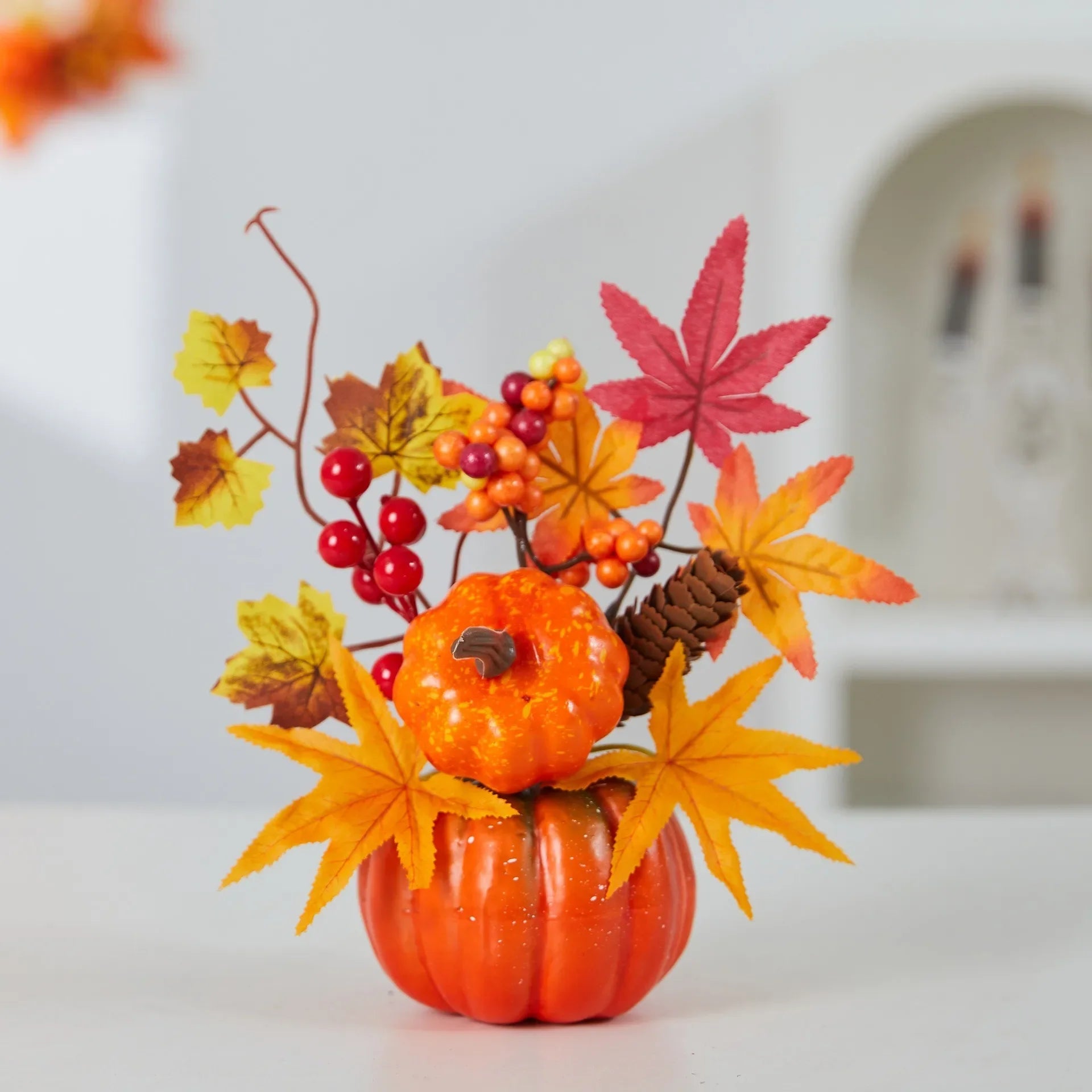 Autumn Theme Party Decor Sunflower Maple Leaf Ornaments Thanksgiving Day Bonsai Harvest Festival DIY Happy Halloween Day 2025 Lootquake LLC