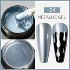 5ML Gold Silver Metallic Liner Paint Gel Polish Chrome Mirror Metal Effect Super Bright French UV LED Semi Permanent Nail Gel Lootquake LLC
