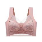 L-5XL Women Large Bra Push Up Ice Silk Seamless upper Bralette Lace Wireless Summer Bras Plus Size Top Lingerie Underwear 15019
