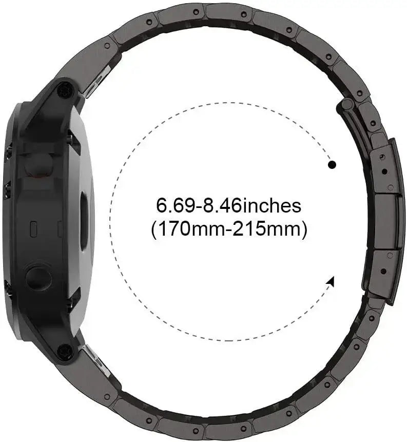 Garmin Steel Band - Modern QuickFit Design Strap BandsCo Straps