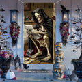 Halloween Party Decorations Spooky 2D Door Banner Party  Skull Pumpkin Wizard Porch Banner   Photo Booth Frame Prop Supplies Lootquake LLC