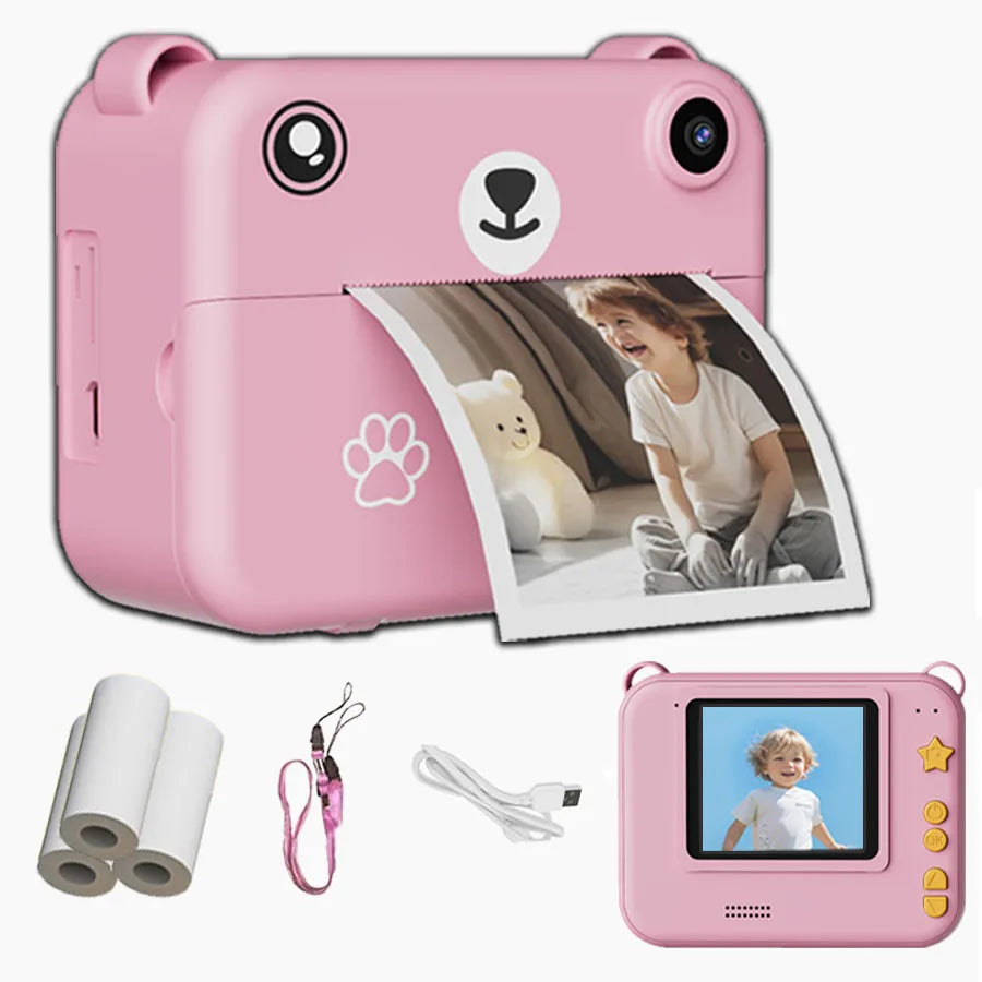 Digital Children Camera Photography Instant Print Camera 1080P HD Video Recorder Mini Thermal Printer Educational Birthday Gifts Lootquake LLC