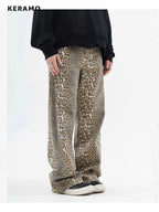Vintage Leopard Print Jeans Women Spring Oversize Casual Hip Pop Wide Leg Trouser Trend High Waist Panther Denim Pants Ladies Lootquake LLC