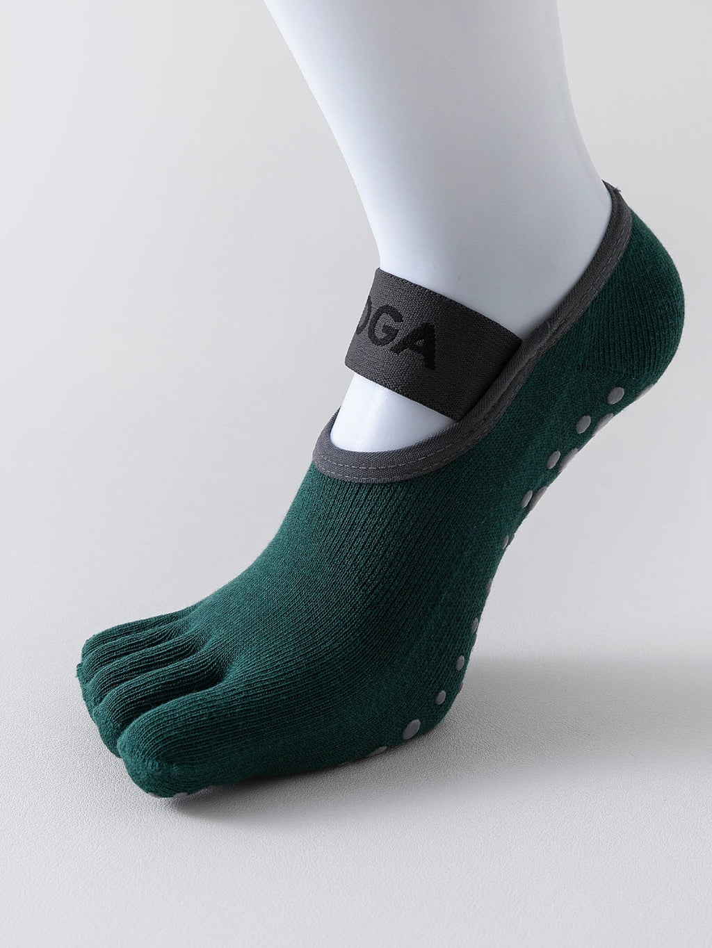 Women's five finger socks, anti slip yoga socks