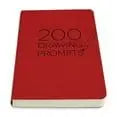 Piccadilly 200 Drawing Prompts Sketch Journal 4.8\" X 6.9\" Red Cover-Creative Art Book for Ages 12 & up