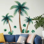 Giant Plant Palm Tree Vinyl Tile Wall Stickers For Bedroom Accessories Wallpaper Wall Decor Room Decor Living Room Decoration Lootquake LLC