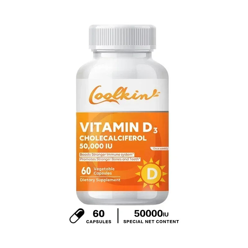 Vitamin D3 50000 IU - Immune Support, Promotes Muscle Health, Bones and Nervous System Health Lootquake LLC