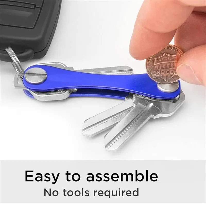 Smart key chain Mini Keychain Compact Key Decorative Holder Clip Home Storage Metal key Clip Aluminum Organizer Keychain Outdoor Lootquake LLC