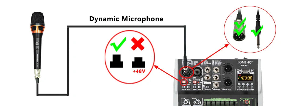 99 DSP Effects Mixing Console Podcast Mini 4/6 Channels Sound Audio Mixer Individual 48V Bluetooth USB PC Play Record AM-AX4/6 Lootquake LLC