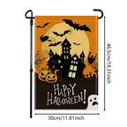Halloween Garden Decor Flag Cartoon Pumpkin Ghost Skull Pattern Decorative Flag For Indoor Outdoor 2025 Halloween Party Decors Lootquake LLC