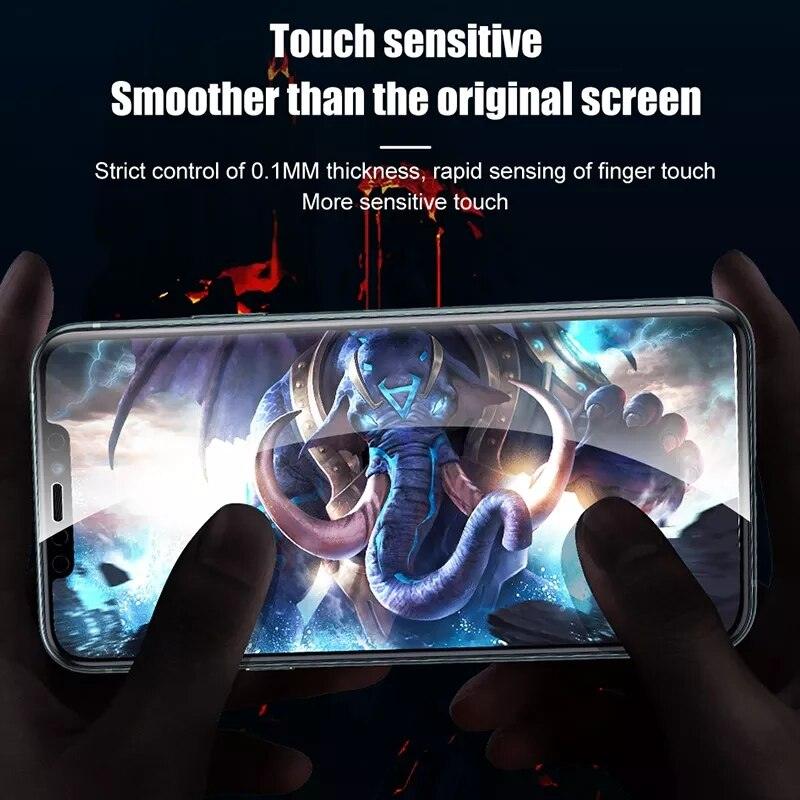 4PCS for IPhone 12 11 13 Pro Max Full Cover Film Screen Protectors Protective Film for IPhone 14 Pro X XR XS MAX 7 Plus Easy Installation Bubble Free HD Clear Scratch Resistant Anti-Fingerprint Tempered Glass Film Stevvex