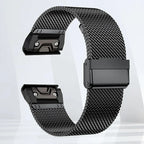 Garmin Stainless Steel Band - Durable Metal Strap Bracelet