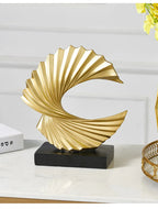 Modern Decor Abstract Sculpture Resin Sculptur Art Golden Statue Living Room Home Decoration Office Desk Decoration Accessories Lootquake LLC