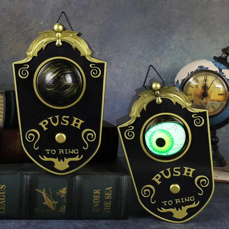 Halloween Decoration One-eyed Doorbell Horror Props Ghost's Day Glowing Home Hanging Electric Luminous Sounding Eyeball Doorbell Lootquake LLC