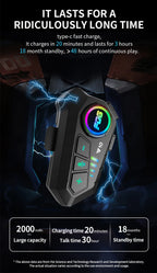 Bluetooth 5.3 Helmet Headset Wireless Hands-free Call Phone Kit Motorcycle Waterproof Earphone MP3 Music Player Speaker for Moto Lootquake LLC