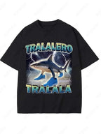 Tralalero Tralala Funny Shark Meme T-shirt Gifts Women's Fashion Gothic Vintage T-shirts Casual T Shirt Pi-Mart