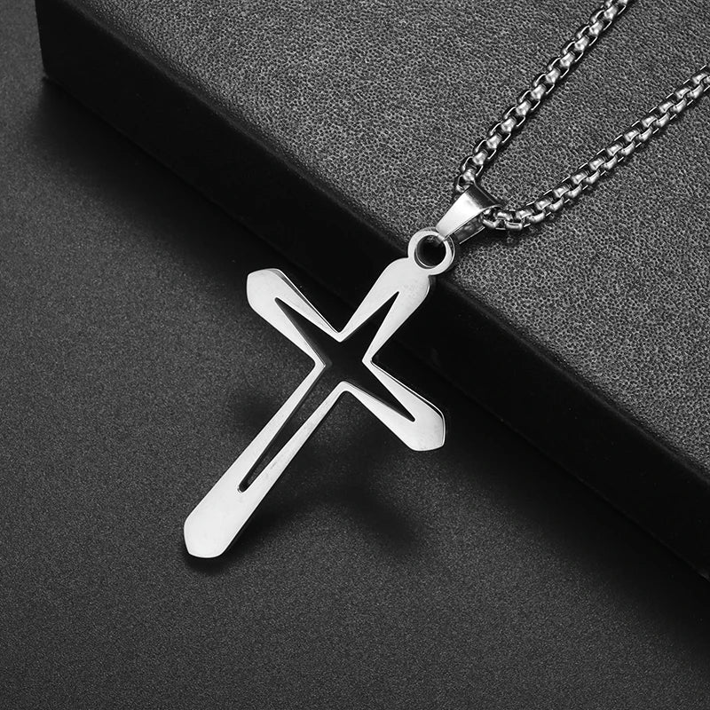 Exquisite Shining Crystal Cross Necklace Pendant Lucky Charming Fashion Jewelry Gift Unisex Lootquake LLC