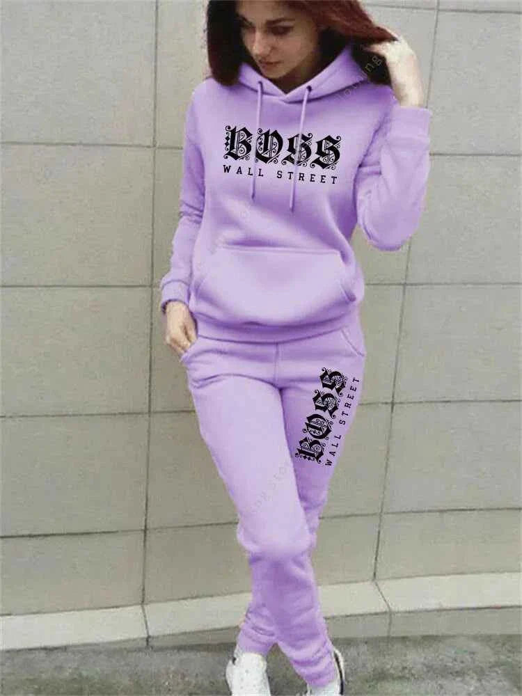 Women's Luxury Hoodie & Sweatpant Tracksuit THRIXINE