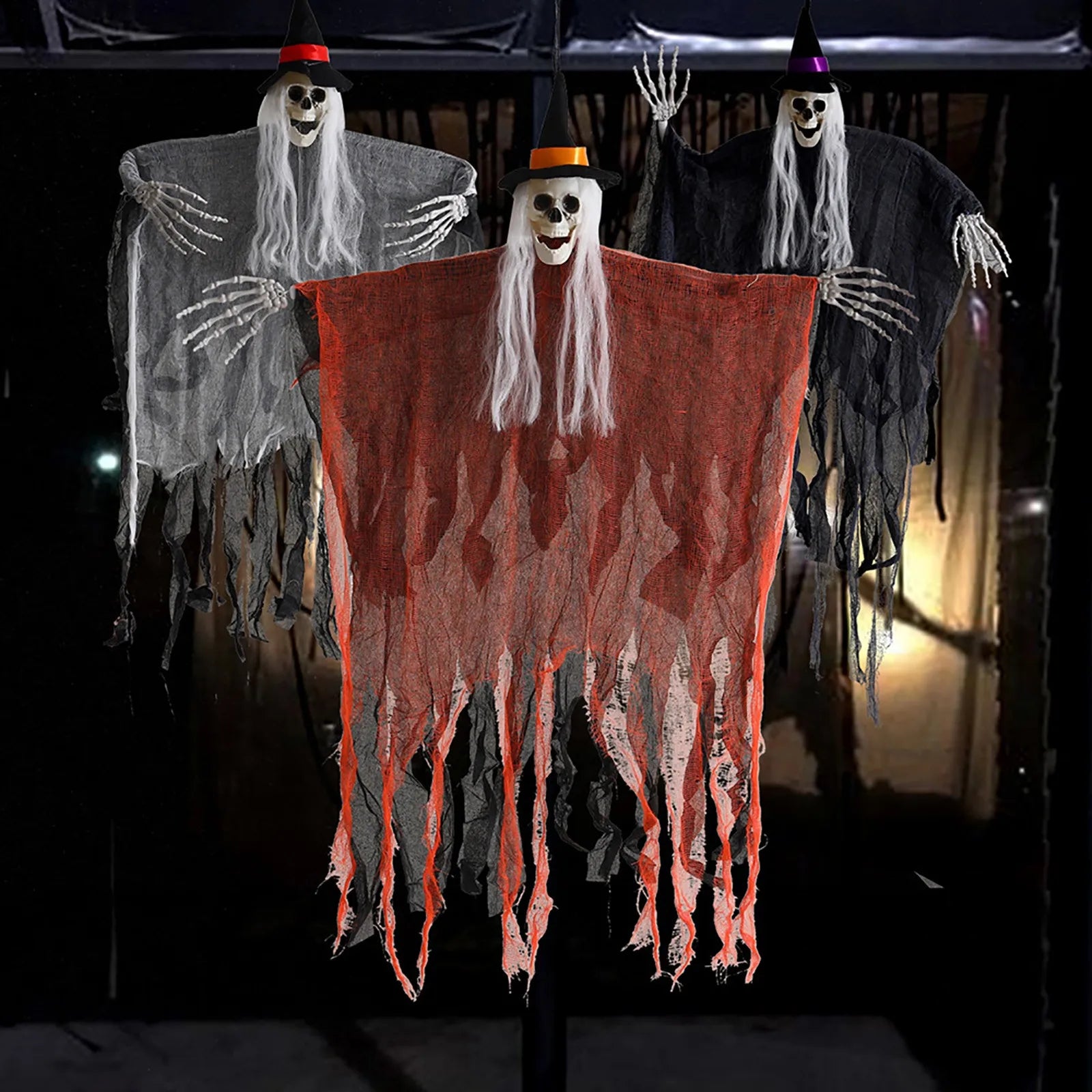 Halloween Skeleton Ghost Hanging Decoration Spooky Horror Ghost Props For Outdoor Indoor Garden Haunted House Reapers Ornament Lootquake LLC
