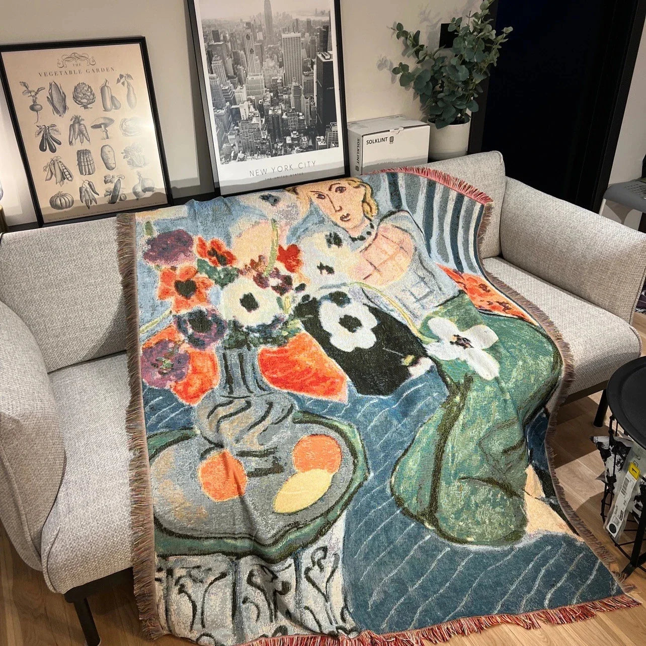 Casual Blankets Bed Decoration Woman Henri Matisse Carpet Sofa Sofa Blanket Throw Blankets Leisure Rug Single Tapestry drop ship Lootquake LLC