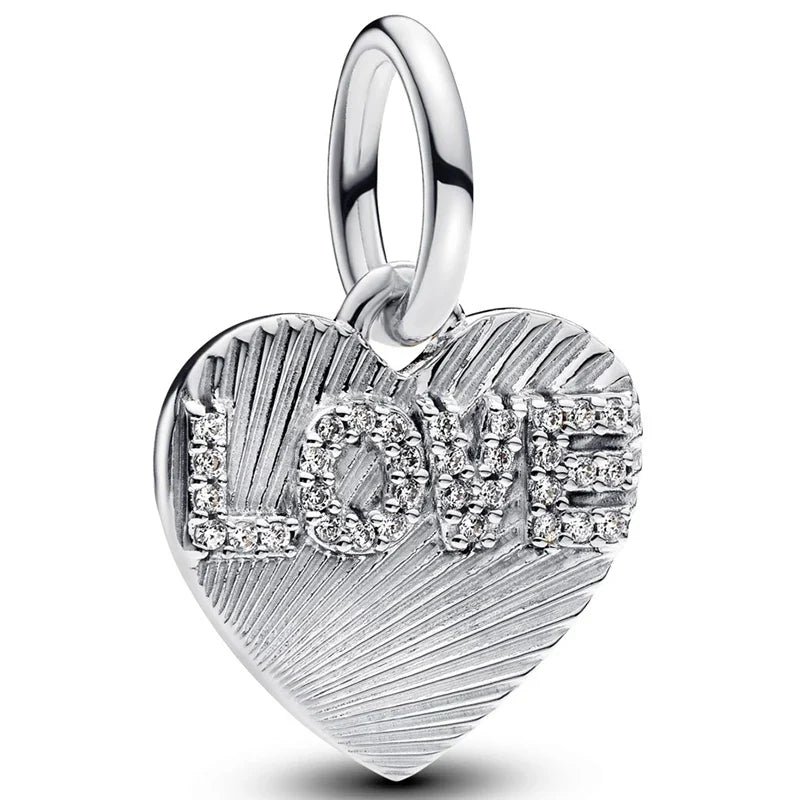 925 Silver Valentine's Day Snake Year Series Pendant Suitable for 925 Sterling Silver Original Women's Bracelet DIY Jewelry Gift Lootquake LLC
