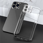 Transparent Shockproof Dual Card Slot Holder Phone Case For iPhone 13 12 11 Pro Max XR X XS Max 7 8 Plus 14Pro Wallet Transparent Soft Cover Card Storage Bumper Case For iPhone Stevvex