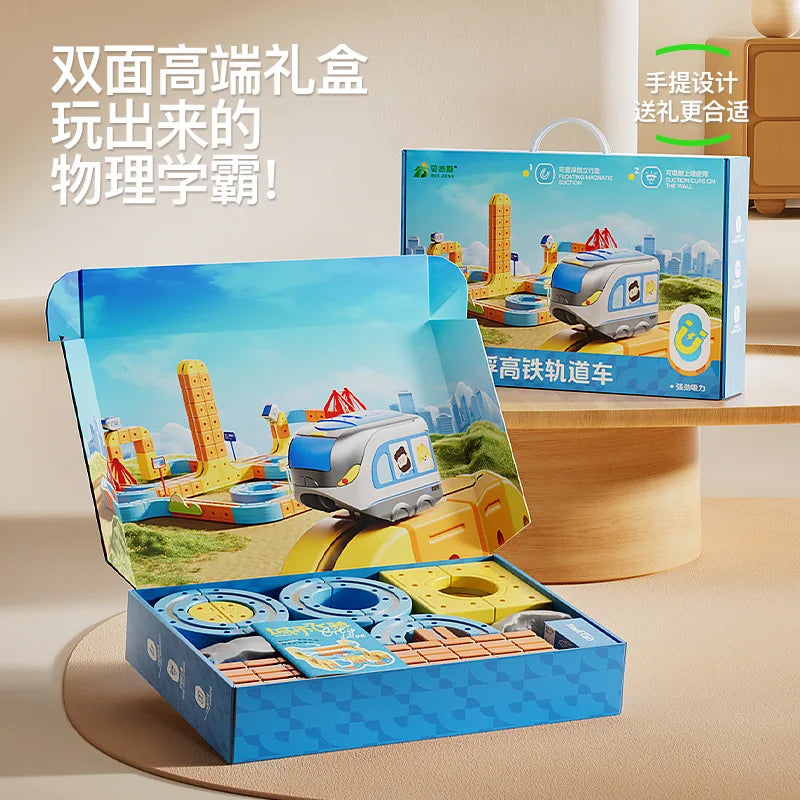 Hot Selling Magnetic Car Stem Racing Car Railtrack Set Montessori Motorized Train & Gravity Maze Toy Educational Gift For Kids Pi-Mart