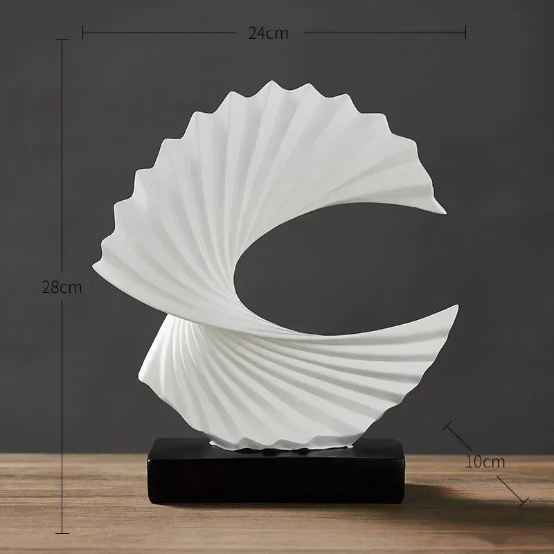 Modern Decor Abstract Sculpture Resin Sculptur Art Golden Statue Living Room Home Decoration Office Desk Decoration Accessories Lootquake LLC