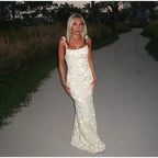 3D Flowers Mesh Patchwork Maxi Dresses Women Sleeveless Embroidered Floral Long Dress Elegant Evening Party Wedding Gowns