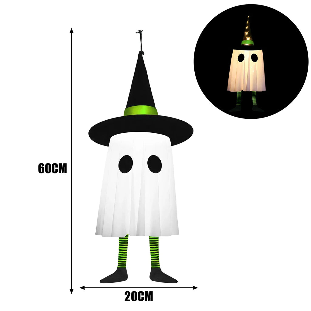 Halloween Hanging Witch Lamp Wizard Hat Night Light Ghost Festival Decor Scary Outdoor Indoor Horror Halloween Party Decoration Lootquake LLC