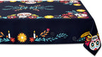 Mexican Sugar Skull Day of The Dead Waterproof Tablecloth Fiesta Decor Dia De Los Muertos Tablecloth Halloween Decorations Lootquake LLC