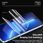 4PCS Film For iPhone 13 12 11 14 Pro Max Full Cover Screen Protector For iPhone X XR XS Max 6 7 8 14 Plus SE Not Glass Anti-Scratch Shockproof Protection Screen Cover Shield Stevvex