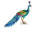 Peacock Statue Sculpture Handmade Crafts Ornament Animal Figurine Standing Posture Collectible Peacock Figurine Garden Craft Lootquake LLC