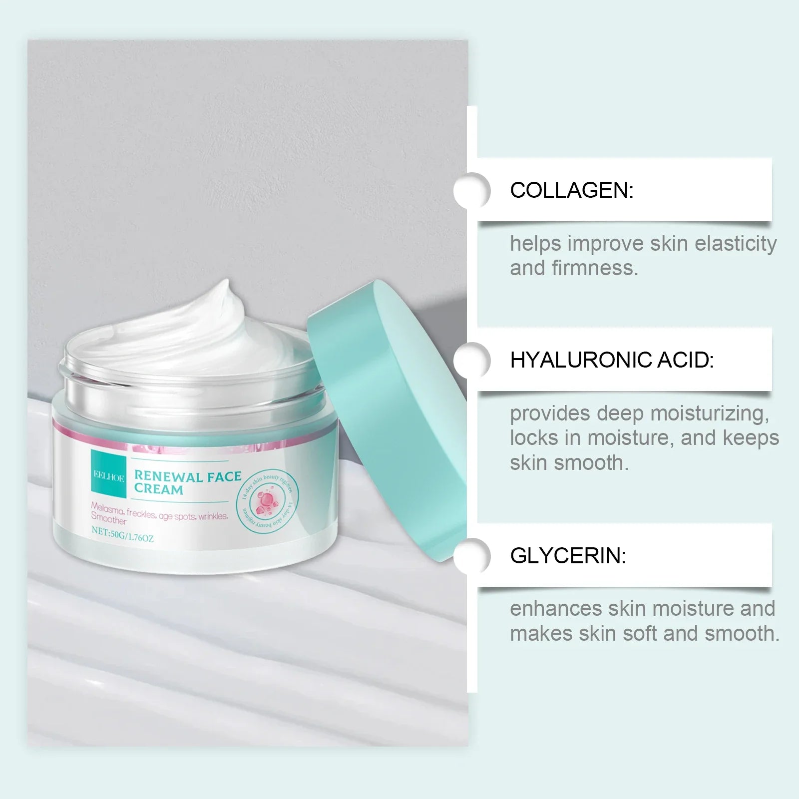 Collagen Firming Facial Cream Renewal Deep Nourish Reduce Dark Spots Freckles Brightening Smooth Skin Lifting Firming Cream Lootquake LLC