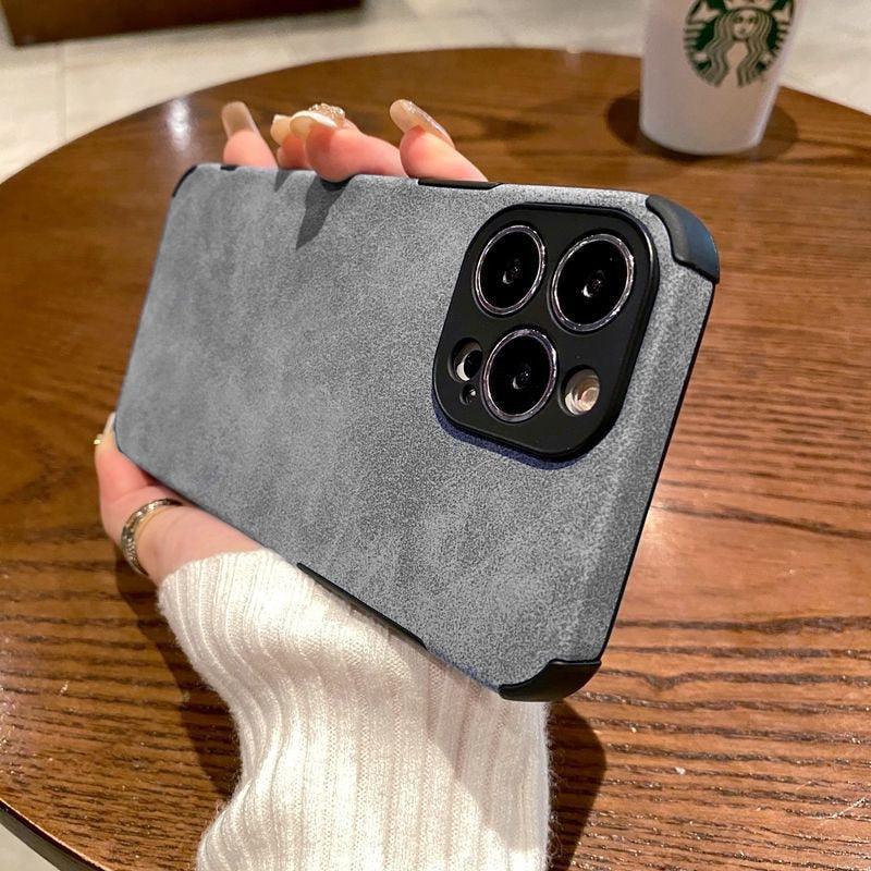 Vintage Green PU Leather Case For iPhone 13 12 11 Pro Max Mini XR XS X 7 8 Plus  Luxury Silicon Bumper Shockproof Soft Cover  Ultra Thin Slim Leather Case Anti-Scratch Hard Back Cover for iPhone Stevvex
