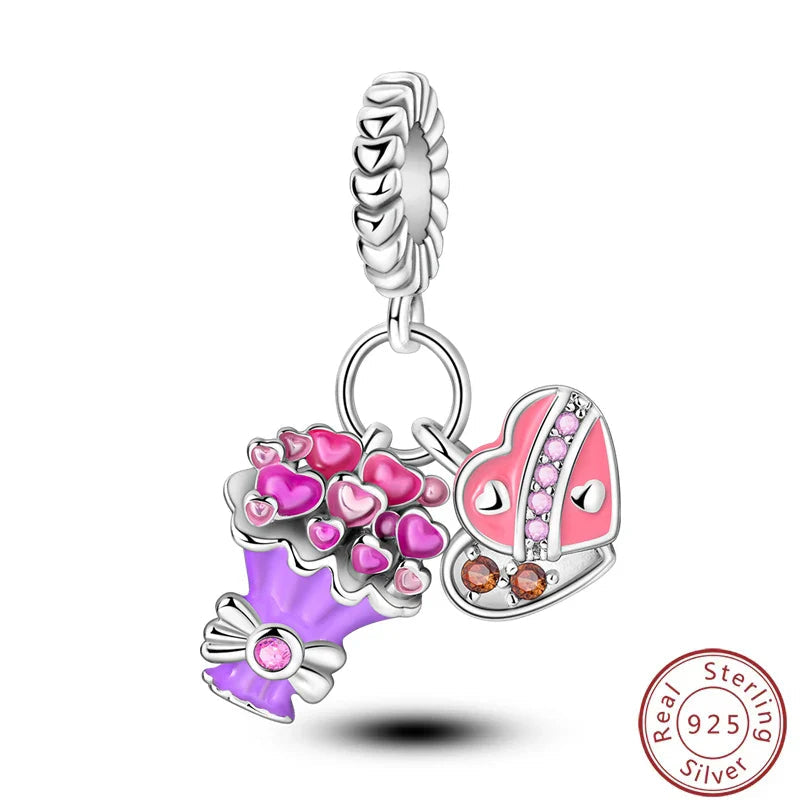 S925 Sterling Silver Princess Golf Hamster Camera Travel Three Piece Set Charms Beads 3mm DIY Fine Jewelry Making Lootquake LLC