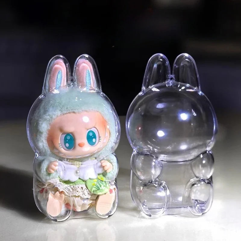 17cm Labubu Protector Case Labubu V1V2V3 Suitable for Wearing Clothes Protective Acrylic Storage Case Transparent DIY Gifts Lootquake LLC