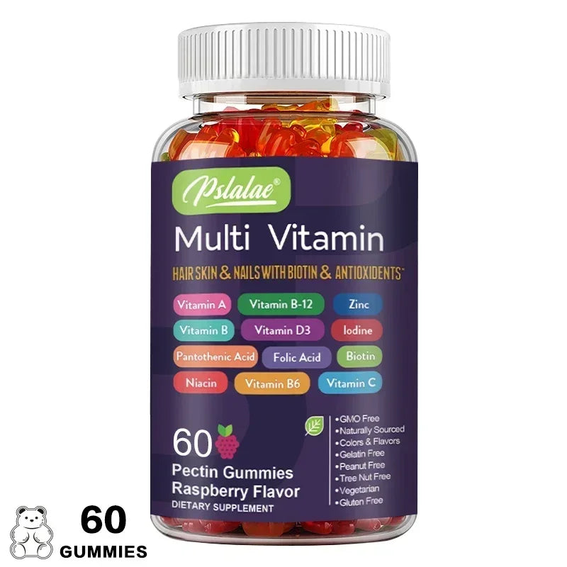 Multivitamin Gummies - Dietary Supplement for Improves Skin, Hair, Nails and Overall Health, Immunity, Enhances Energy Levels Lootquake LLC