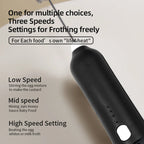 HOT  Electric Milk Frother + Egg Beater Wireless Type-C Charging 3 Speeds Mini Handheld Foam Maker Coffee Whisk Cooking Tools